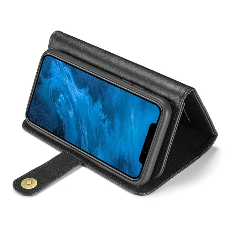 For iPhone 11 DG.MING Triple Fold Crazy Horse Texture Magnetic Horizontal Flip Leather Case with Holder & Card Slots & Wallet