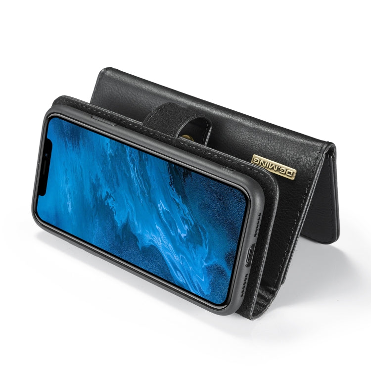 For iPhone 11 DG.MING Triple Fold Crazy Horse Texture Magnetic Horizontal Flip Leather Case with Holder & Card Slots & Wallet