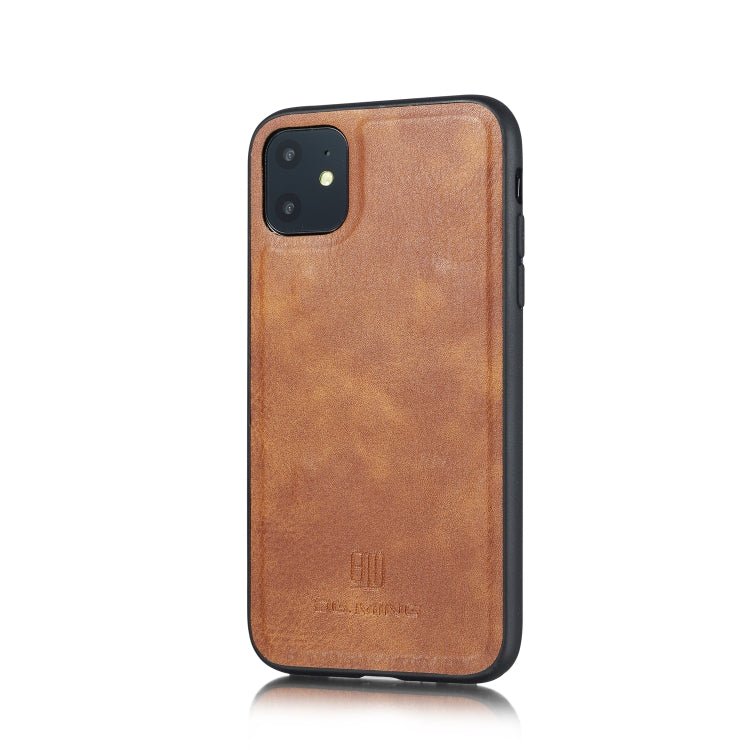 For iPhone 11 DG.MING Triple Fold Crazy Horse Texture Magnetic Horizontal Flip Leather Case with Holder & Card Slots & Wallet