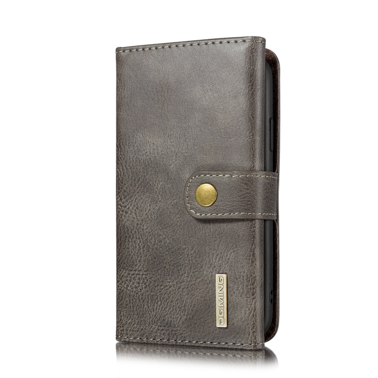 For iPhone 11 DG.MING Triple Fold Crazy Horse Texture Magnetic Horizontal Flip Leather Case with Holder & Card Slots & Wallet