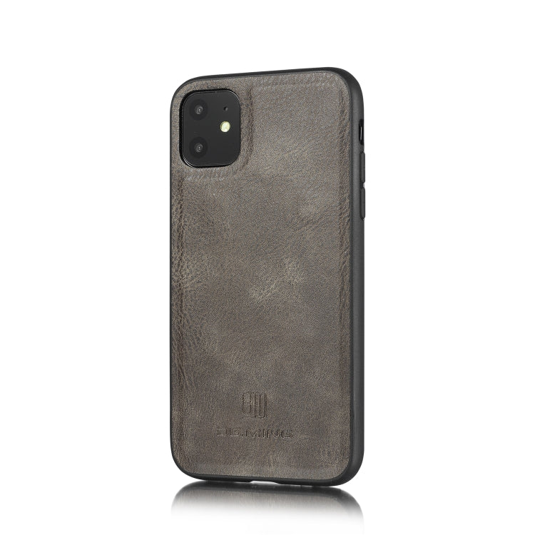 For iPhone 11 DG.MING Triple Fold Crazy Horse Texture Magnetic Horizontal Flip Leather Case with Holder & Card Slots & Wallet