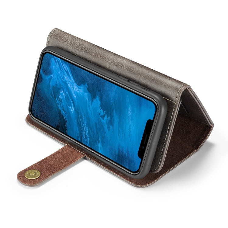 For iPhone 11 DG.MING Triple Fold Crazy Horse Texture Magnetic Horizontal Flip Leather Case with Holder & Card Slots & Wallet