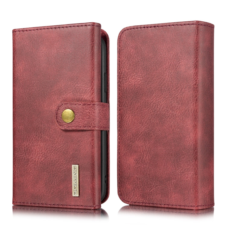 For iPhone 11 DG.MING Triple Fold Crazy Horse Texture Magnetic Horizontal Flip Leather Case with Holder & Card Slots & Wallet