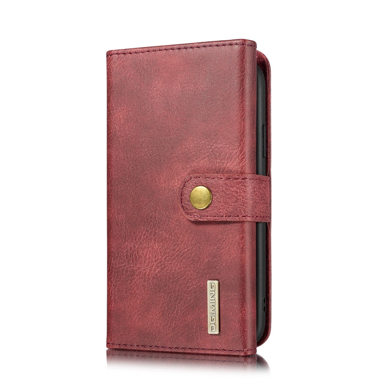 For iPhone 11 DG.MING Triple Fold Crazy Horse Texture Magnetic Horizontal Flip Leather Case with Holder & Card Slots & Wallet