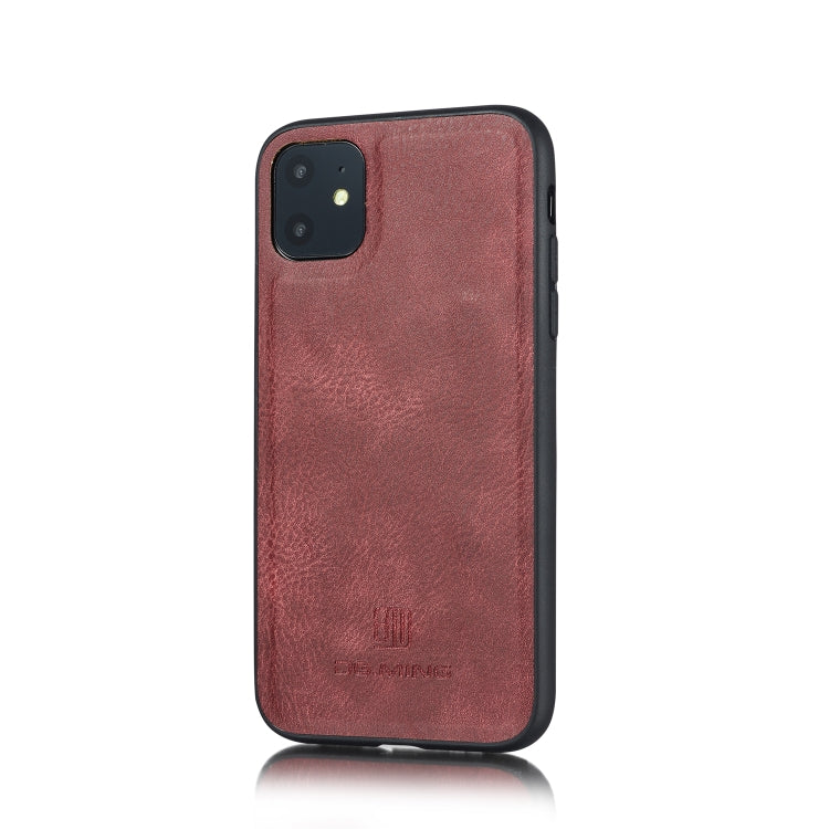 For iPhone 11 DG.MING Triple Fold Crazy Horse Texture Magnetic Horizontal Flip Leather Case with Holder & Card Slots & Wallet