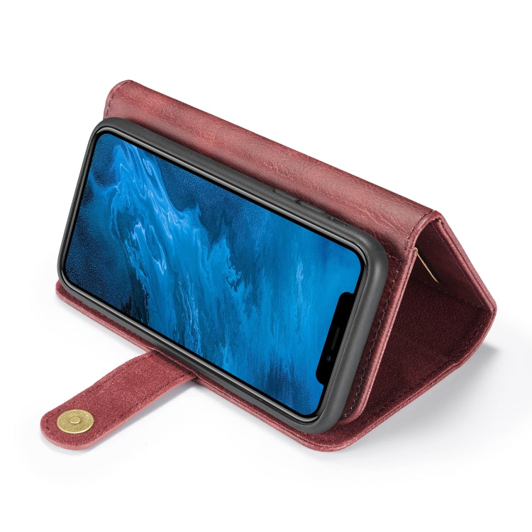 For iPhone 11 DG.MING Triple Fold Crazy Horse Texture Magnetic Horizontal Flip Leather Case with Holder & Card Slots & Wallet
