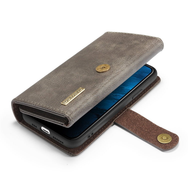 For iPhone 11 Pro DG.MING Triple Fold Crazy Horse Texture Magnetic Horizontal Flip Leather Case with Holder & Card Slots & Wallet