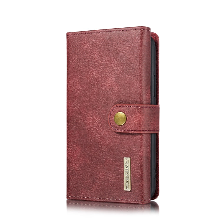 For iPhone 11 Pro DG.MING Triple Fold Crazy Horse Texture Magnetic Horizontal Flip Leather Case with Holder & Card Slots & Wallet