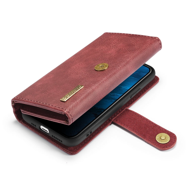 For iPhone 11 Pro DG.MING Triple Fold Crazy Horse Texture Magnetic Horizontal Flip Leather Case with Holder & Card Slots & Wallet