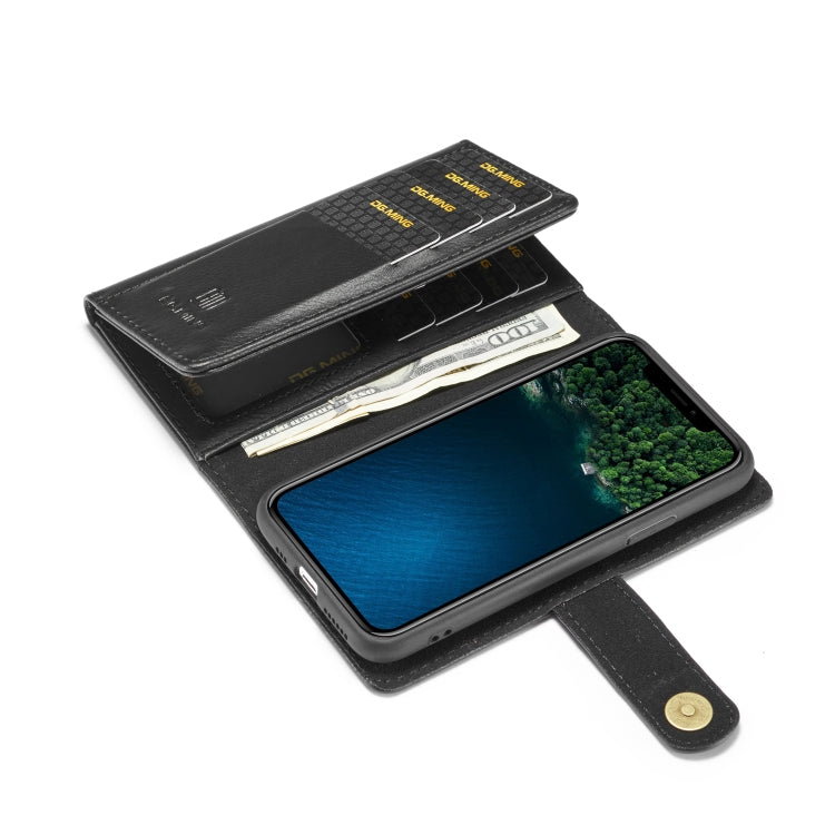 For iPhone 11 Pro Max DG.MING Triple Fold Crazy Horse Texture Magnetic Horizontal Flip Leather Case with Holder & Card Slots & Wallet