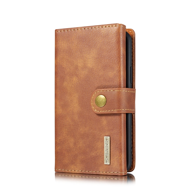 For iPhone 11 Pro Max DG.MING Triple Fold Crazy Horse Texture Magnetic Horizontal Flip Leather Case with Holder & Card Slots & Wallet