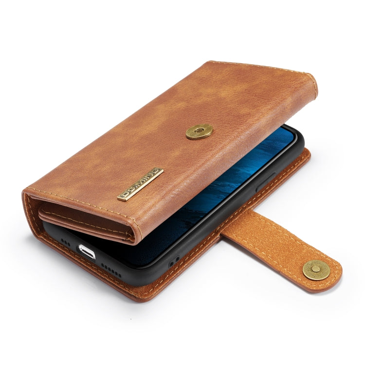For iPhone 11 Pro Max DG.MING Triple Fold Crazy Horse Texture Magnetic Horizontal Flip Leather Case with Holder & Card Slots & Wallet