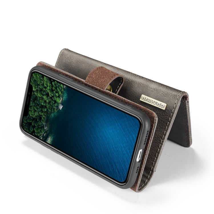 For iPhone 11 Pro Max DG.MING Triple Fold Crazy Horse Texture Magnetic Horizontal Flip Leather Case with Holder & Card Slots & Wallet