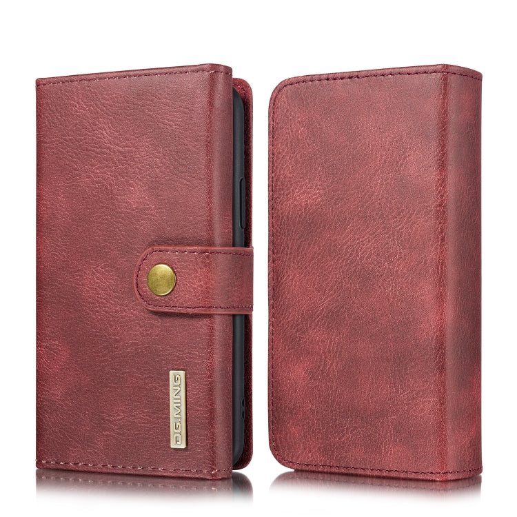 For iPhone 11 Pro Max DG.MING Triple Fold Crazy Horse Texture Magnetic Horizontal Flip Leather Case with Holder & Card Slots & Wallet