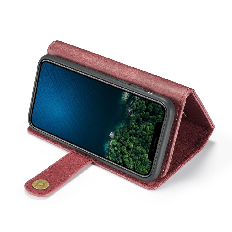 For iPhone 11 Pro Max DG.MING Triple Fold Crazy Horse Texture Magnetic Horizontal Flip Leather Case with Holder & Card Slots & Wallet