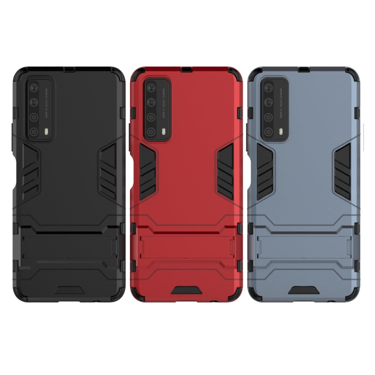 For Huawei P smart 2021 PC + TPU Shockproof Protective Case with Holder