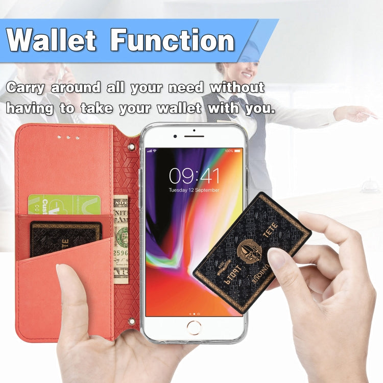 Blooming Mandala Embossed Pattern Magnetic Horizontal Flip Leather Case with Holder & Card Slots & Wallet For iPhone 6