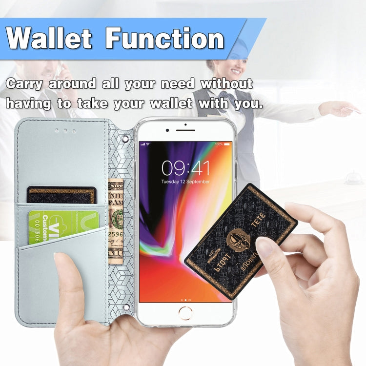 Blooming Mandala Embossed Pattern Magnetic Horizontal Flip Leather Case with Holder & Card Slots & Wallet For iPhone 6