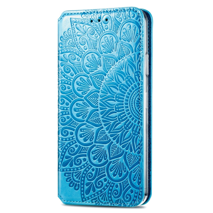 For iPhone X / XS Blooming Mandala Embossed Pattern Magnetic Horizontal Flip Leather Case with Holder & Card Slots & Wallet