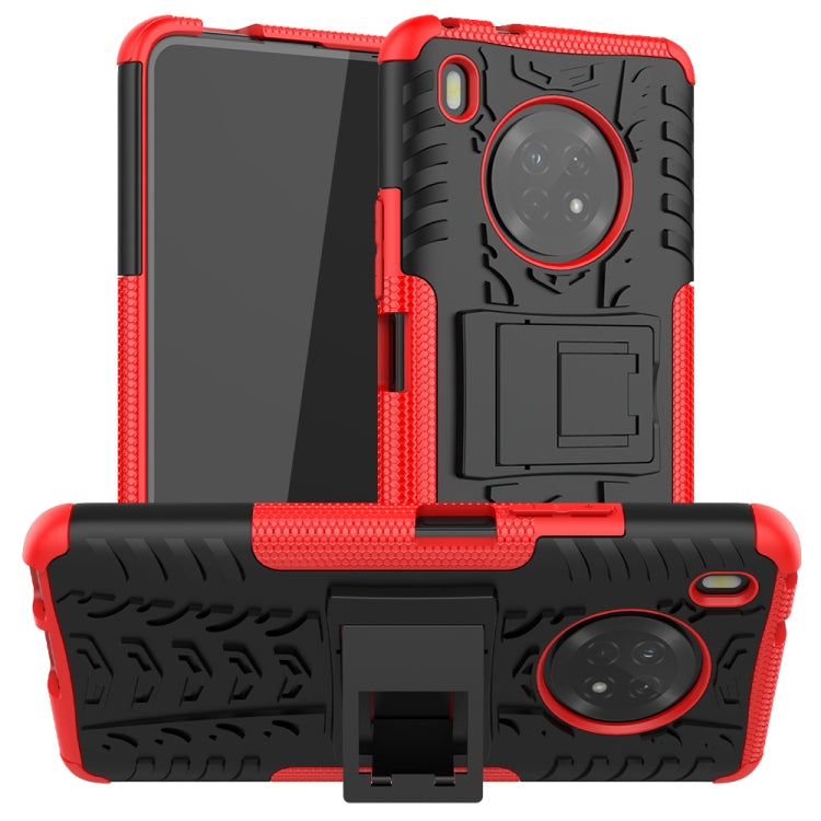 For Huawei Enjoy 20 Plus 5G / Y9a Tire Texture Shockproof TPU+PC Protective Case with Holder