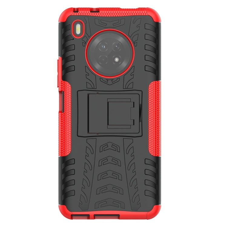 For Huawei Enjoy 20 Plus 5G / Y9a Tire Texture Shockproof TPU+PC Protective Case with Holder