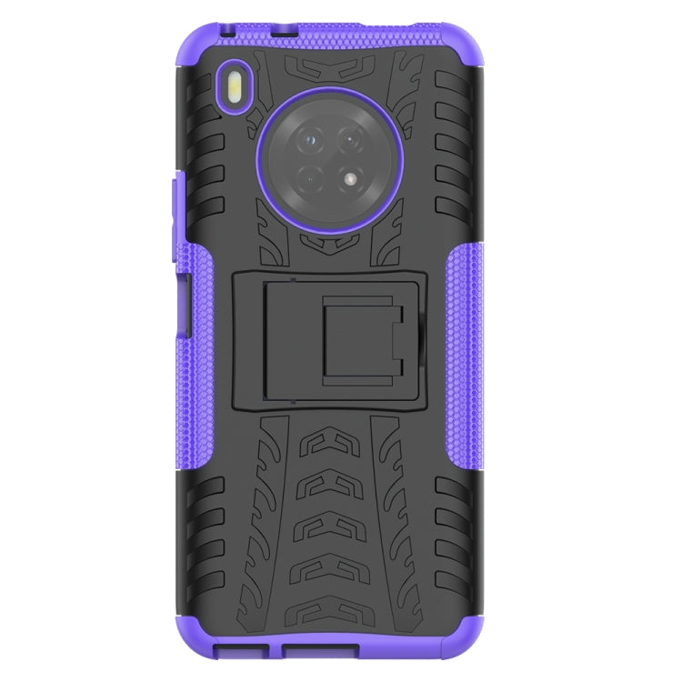 For Huawei Enjoy 20 Plus 5G / Y9a Tire Texture Shockproof TPU+PC Protective Case with Holder