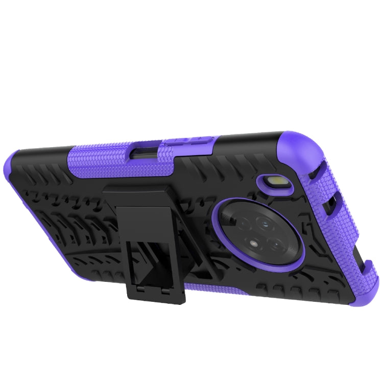 For Huawei Enjoy 20 Plus 5G / Y9a Tire Texture Shockproof TPU+PC Protective Case with Holder