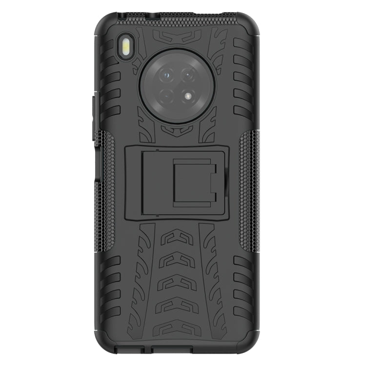 For Huawei Enjoy 20 Plus 5G / Y9a Tire Texture Shockproof TPU+PC Protective Case with Holder