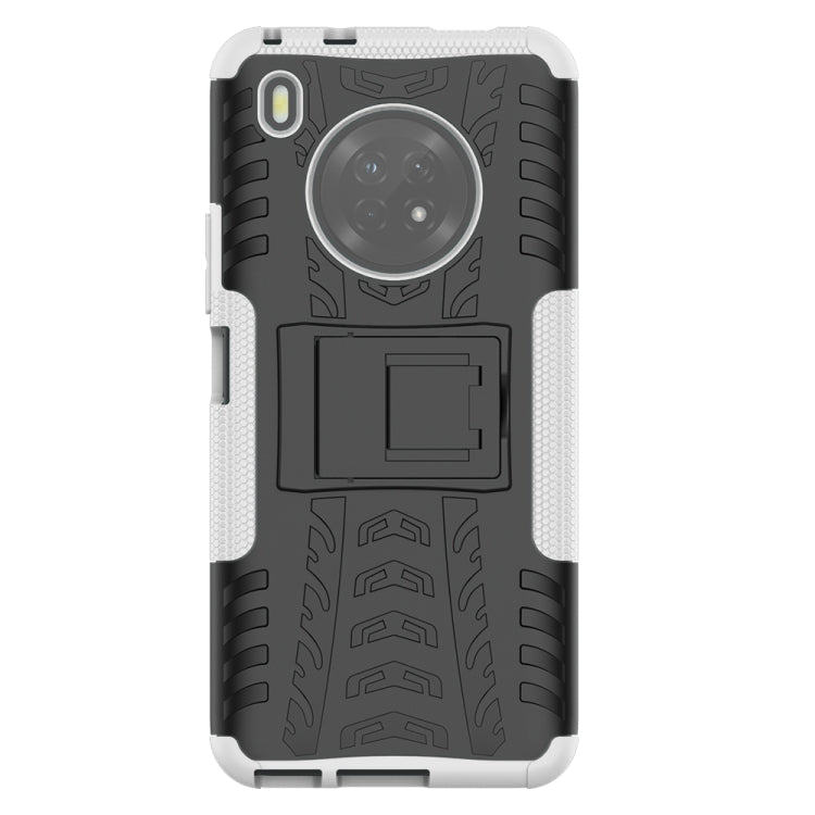 For Huawei Enjoy 20 Plus 5G / Y9a Tire Texture Shockproof TPU+PC Protective Case with Holder