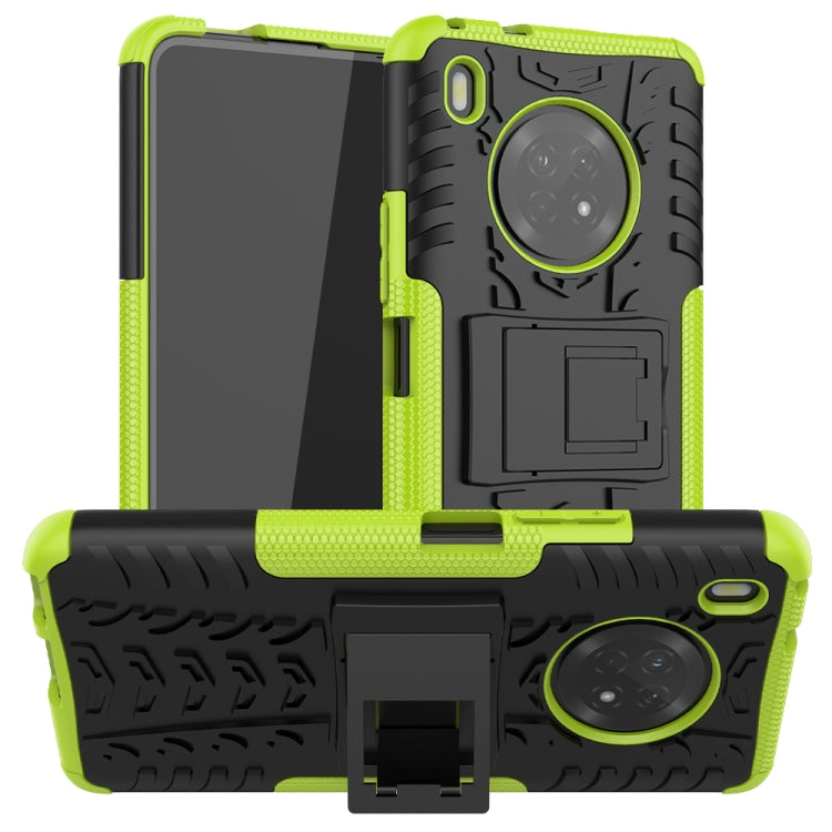 For Huawei Enjoy 20 Plus 5G / Y9a Tire Texture Shockproof TPU+PC Protective Case with Holder