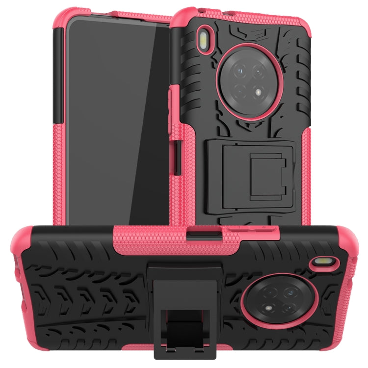 For Huawei Enjoy 20 Plus 5G / Y9a Tire Texture Shockproof TPU+PC Protective Case with Holder
