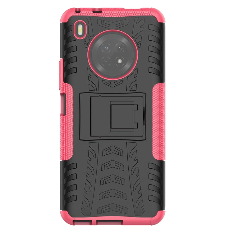 For Huawei Enjoy 20 Plus 5G / Y9a Tire Texture Shockproof TPU+PC Protective Case with Holder