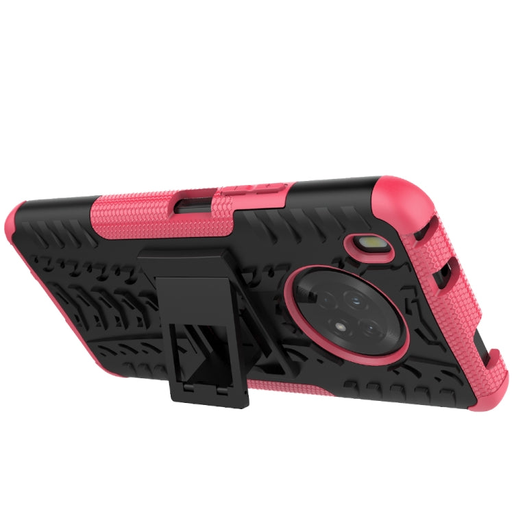 For Huawei Enjoy 20 Plus 5G / Y9a Tire Texture Shockproof TPU+PC Protective Case with Holder
