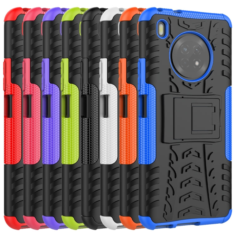 For Huawei Enjoy 20 Plus 5G / Y9a Tire Texture Shockproof TPU+PC Protective Case with Holder