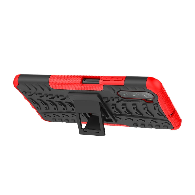 For Huawei Mate 40 lite / Maimang 9 Tire Texture Shockproof TPU+PC Protective Case with Holder