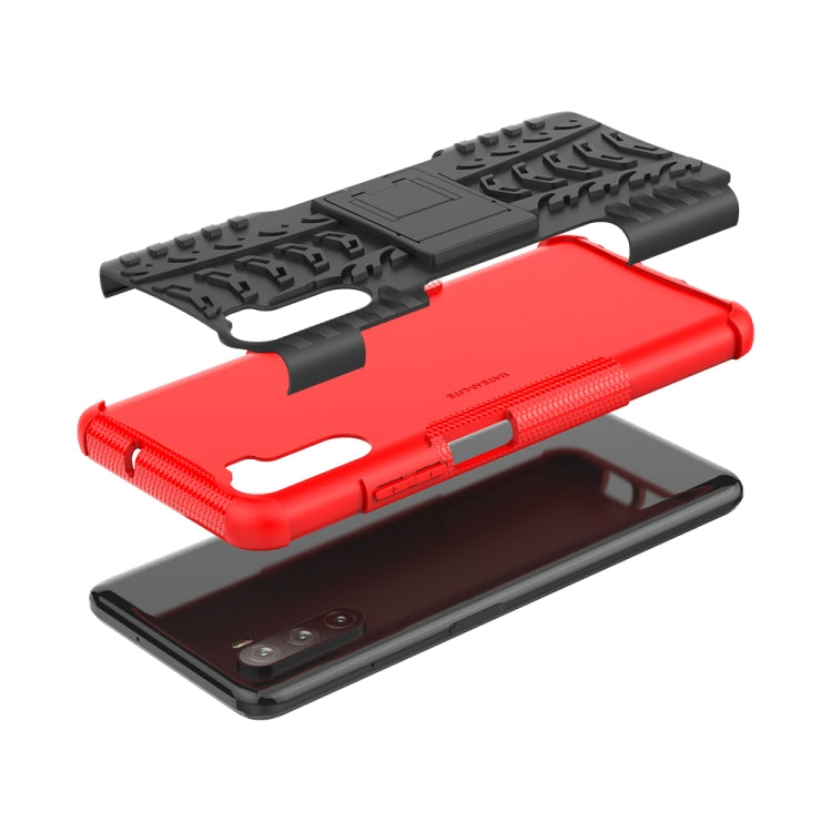 For Huawei Mate 40 lite / Maimang 9 Tire Texture Shockproof TPU+PC Protective Case with Holder