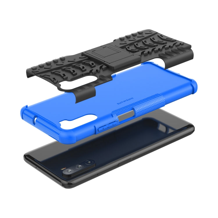 For Huawei Mate 40 lite / Maimang 9 Tire Texture Shockproof TPU+PC Protective Case with Holder