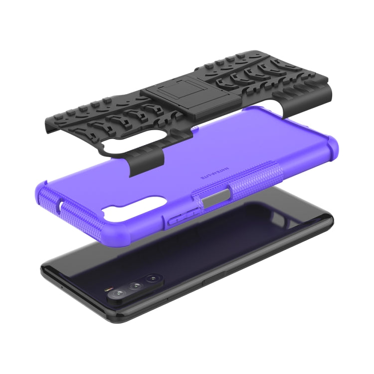 For Huawei Mate 40 lite / Maimang 9 Tire Texture Shockproof TPU+PC Protective Case with Holder