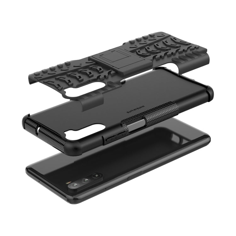 For Huawei Mate 40 lite / Maimang 9 Tire Texture Shockproof TPU+PC Protective Case with Holder