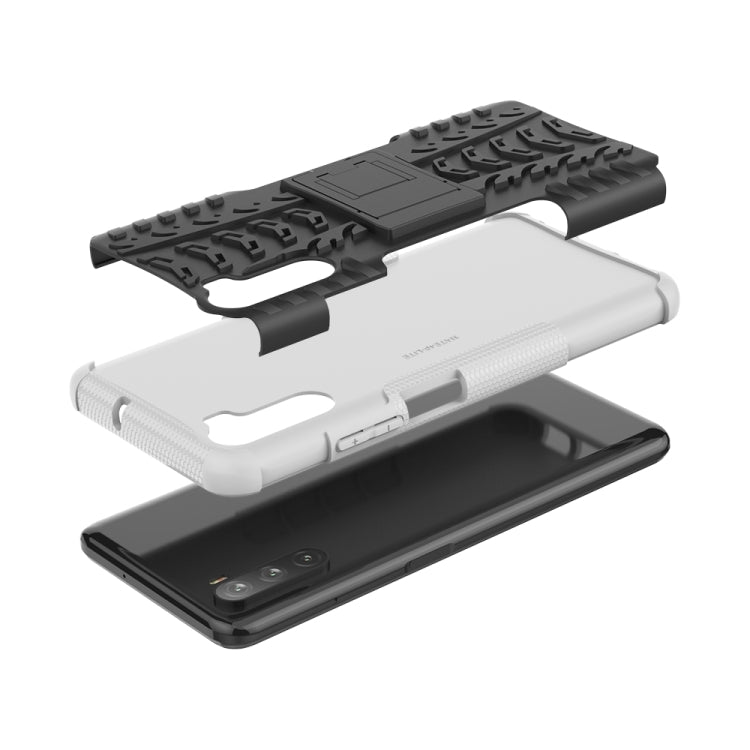 For Huawei Mate 40 lite / Maimang 9 Tire Texture Shockproof TPU+PC Protective Case with Holder