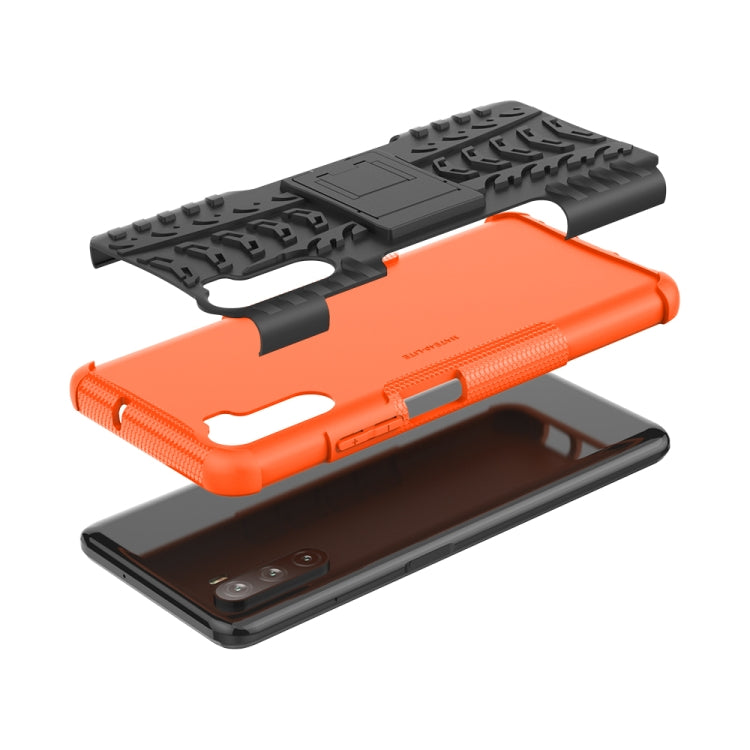 For Huawei Mate 40 lite / Maimang 9 Tire Texture Shockproof TPU+PC Protective Case with Holder