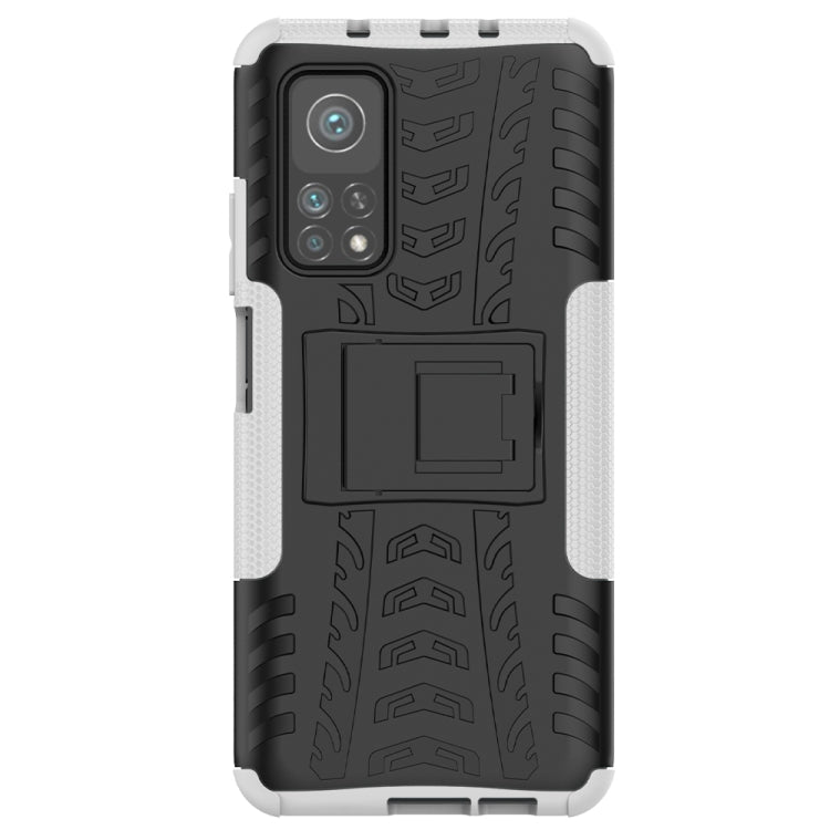 For Xiaomi Mi 10T / 10T Pro 5G Tire Texture Shockproof TPU+PC Protective Case with Holder