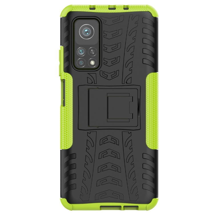 For Xiaomi Mi 10T / 10T Pro 5G Tire Texture Shockproof TPU+PC Protective Case with Holder