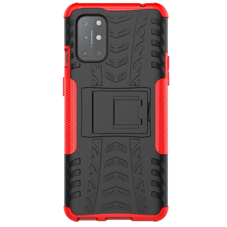 For OnePlus 8T Tire Texture Shockproof TPU+PC Protective Case with Holder