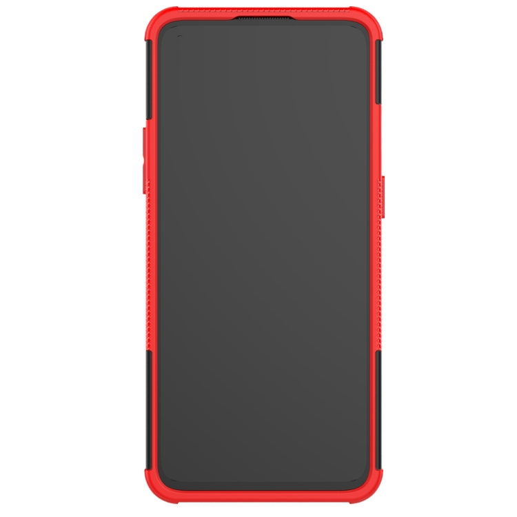 For OnePlus 8T Tire Texture Shockproof TPU+PC Protective Case with Holder