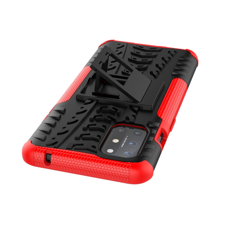 For OnePlus 8T Tire Texture Shockproof TPU+PC Protective Case with Holder