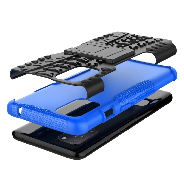 For OnePlus 8T Tire Texture Shockproof TPU+PC Protective Case with Holder