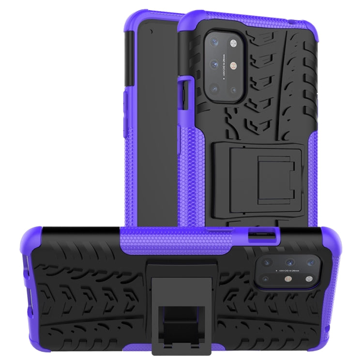 For OnePlus 8T Tire Texture Shockproof TPU+PC Protective Case with Holder