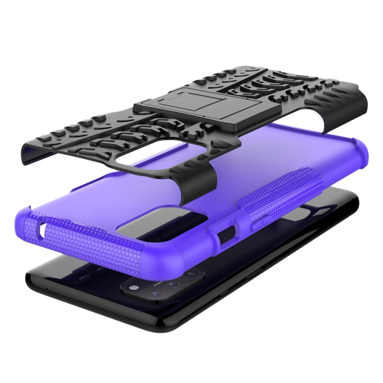 For OnePlus 8T Tire Texture Shockproof TPU+PC Protective Case with Holder