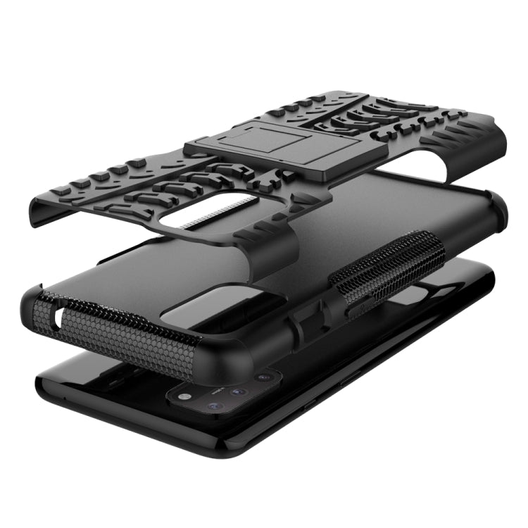 For OnePlus 8T Tire Texture Shockproof TPU+PC Protective Case with Holder